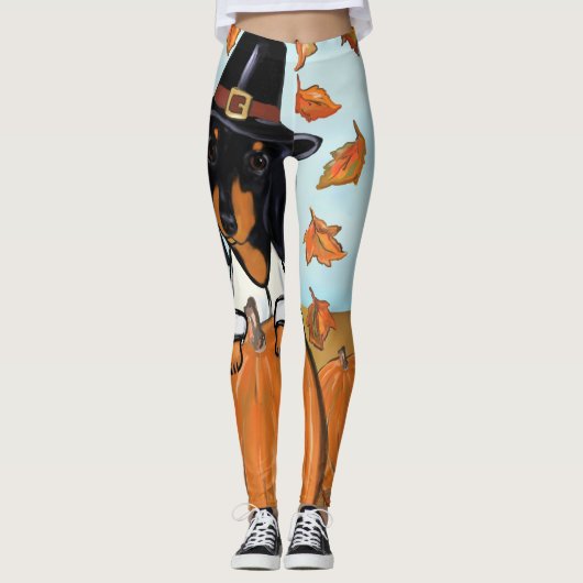 Doxie Thanksgiving Leggings (Voorkant)