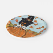Doxie Thanksgiving Papieren Bordje (Gekanteld)