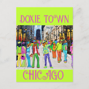 Doxie Town Chicago Briefkaart