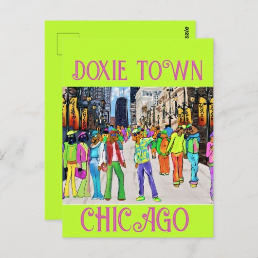 Doxie Town Chicago Briefkaart (Voorkant / Achterkant)