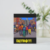 Doxie Town City - DETROIT Briefkaart (Staand voorkant)