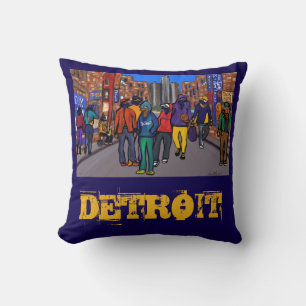 Doxie Town City - DETROIT  Kussen