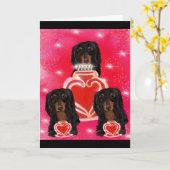Doxie Valentijn Kaart (Gele Bloem)