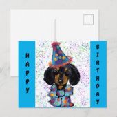 Doxie Verjaardag Briefkaart (Voorkant / Achterkant)