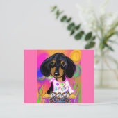 Doxie Verjaardag Briefkaart (Staand voorkant)