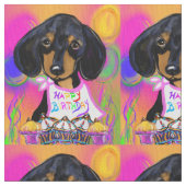 Doxie Verjaardag Stof (Close Up)