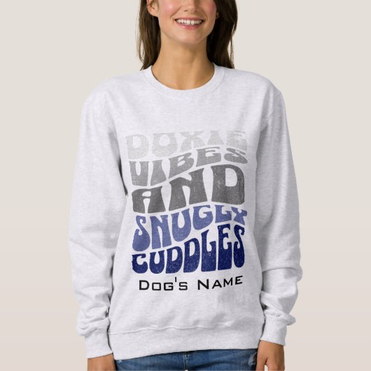 Doxie Vibes Schattige Blauw Grijs Dachshund Lover  Trui (Voorkant)
