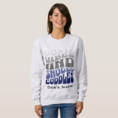 Doxie Vibes Schattige Blauw Grijs Dachshund Lover  Trui (Voorkant volledig)