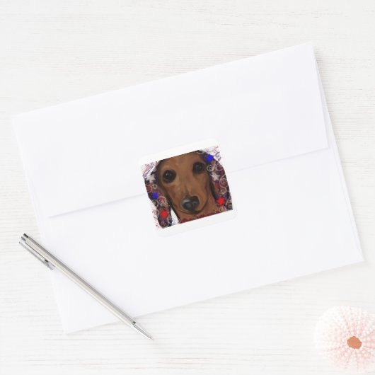 DOXIE VIERKANTE STICKER (Envelop)