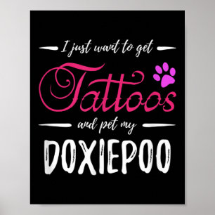 Doxiepoo Hondenliefhebber Tattoo Funny Dog Mom Gif Poster