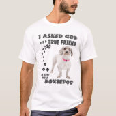 Doxiepoo Quote mam, Doxiedole Dad, Dachshund Poo T-shirt (Voorkant)