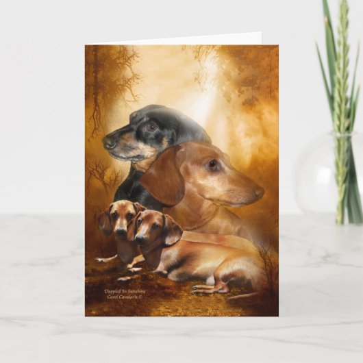 Doxies Dappled in Sunshine ArtCard Kaart (Voorkant)