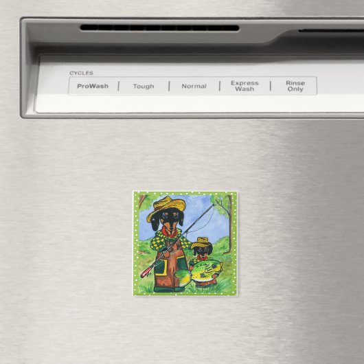 Doxies voor vaders dag magneet (Insitu (Vaatwasser))