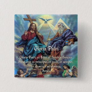 Doxologie - Gloria Patri Vierkante Button 5,1 Cm