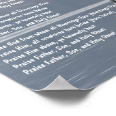 Doxologie Kerk Christelijke Hymne Art Poster (Hoek)