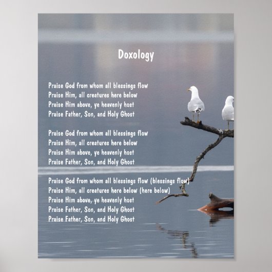 Doxologie Kerk Christelijke Hymne Art Poster (Voorkant)