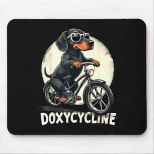 Doxycycline apotheek grappige dachshund op fiets muismat