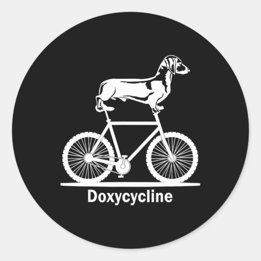 Doxycycline Pharmacy Pun Funny Veterinary Pharmaci Ronde Sticker (Voorkant)