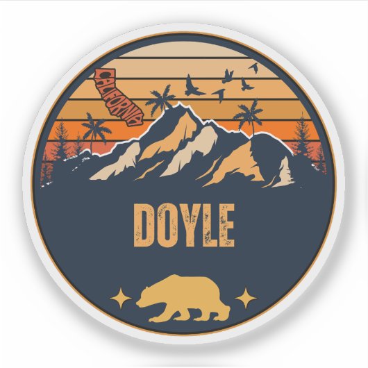 Doyle, Californië Sticker (Voorkant)
