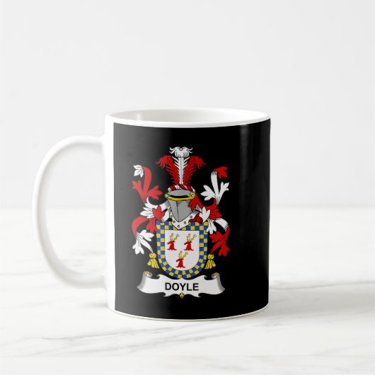 Doyle Coat of Arms Family Crest Koffiemok (Links)