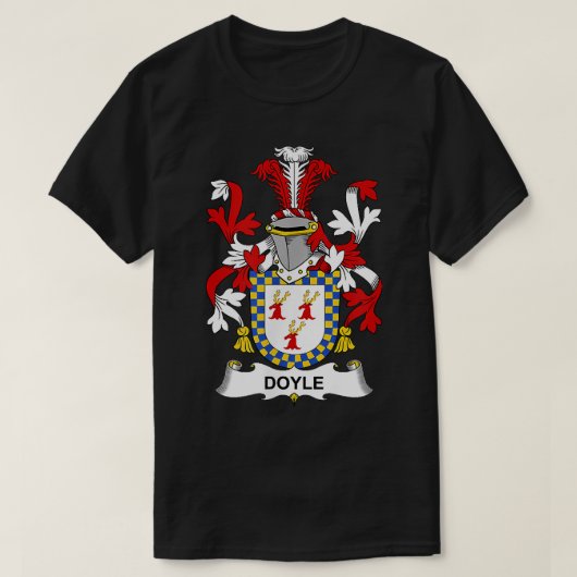 Doyle Coat of Arms Family Crest T-shirt (Design voorkant)
