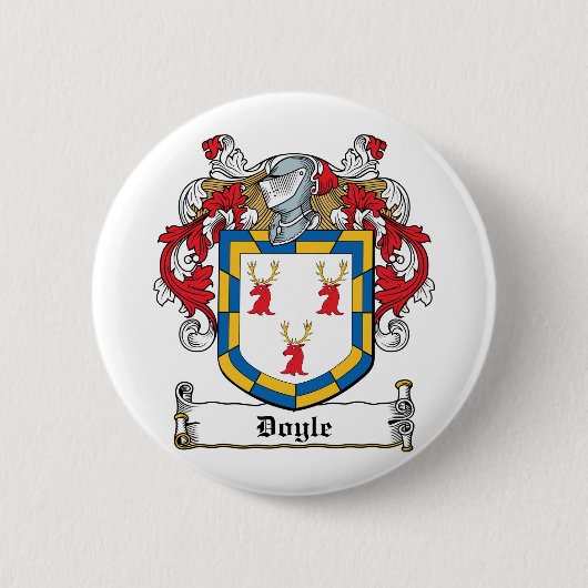 Doyle Family Crest Ronde Button 5,7 Cm (Voorkant)