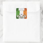 Doyle Irish Skull Vierkante Sticker (Tas)