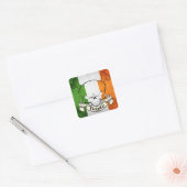 Doyle Irish Skull Vierkante Sticker (Envelop)