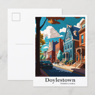 Doylestown Pennsylvania USA Reizen Illustratie Briefkaart