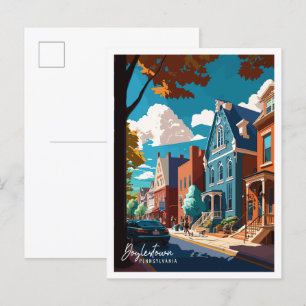 Doylestown Pennsylvania USA vintage reizen Briefkaart