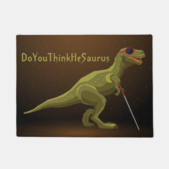 DoYouThinkHeSaurus Dinosaur Deurmat (Voorkant)