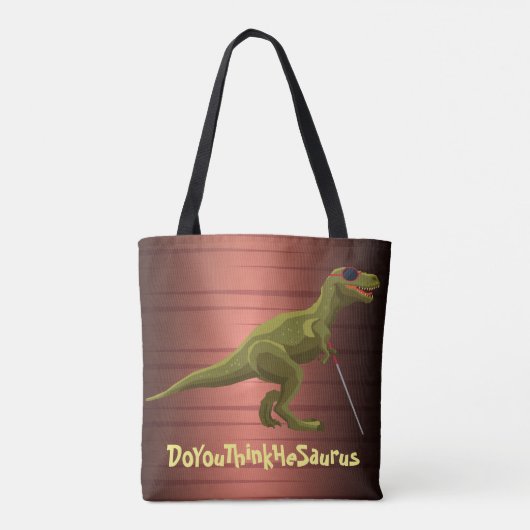 DoYouThinkHeSaurus Dinosaur Tote Bag (Achterkant)