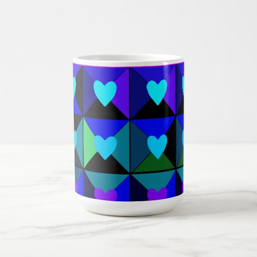 Dozen Blauwe Harten Magische Mok (Midden)
