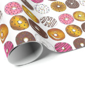 Dozen Donuts Doughnoten Breakfast Junk Food Foodie Cadeaupapier (Rol Hoek)