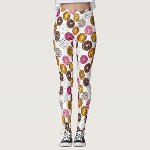 Dozen Donuts Doughnoten Breakfast Junk Food Foodie Leggings