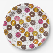 Dozen Donuts Doughnoten Breakfast Junk Food Foodie Papieren Bordje (Voorkant)