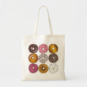Dozen Doughnoten Donuts Breakfast Foodie Pastry Tote Bag