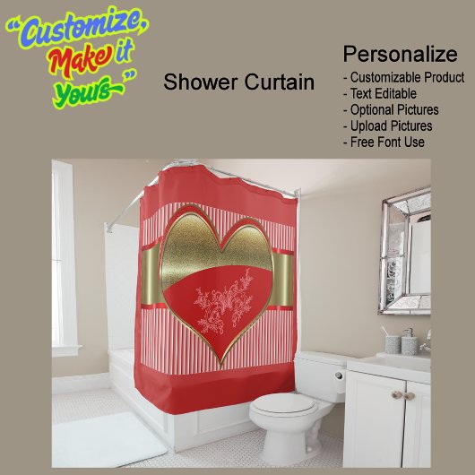 Dozen van Harten Douchegordijn