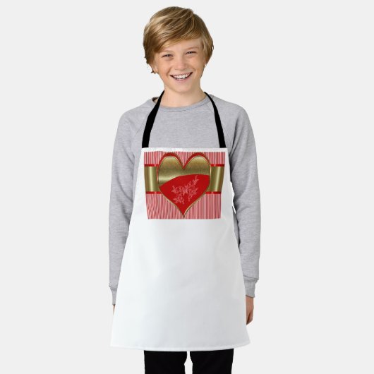 Dozen van Harten Klein Schort (Gedragen)