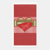 Dozen van Harten Papier Servetten Gastenhanddoek (Voorkant)