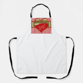 Dozen van Harten Print Schort met witte achtergron (Voorkant)