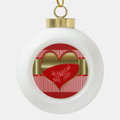 Dozen van Hearts Ceramic Ball Ornament (Voorkant)