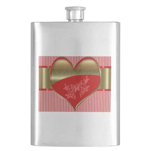 Dozen van Hearts Classic Flask Flacon (Voorkant)