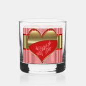Dozen van Hearts Rocks Glass Whisky Glas (Voorkant)