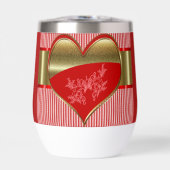 Dozen van Hearts Roestvrij staal Wijn Tumbler Wate (Voorkant)