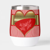 Dozen van Hearts Roestvrij staal Wijn Tumbler Wate (Achterkant)