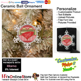 Dozen van Hearts Snowflake Framed Ornament