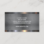 Dozer Arm | Gplaatst Stalen Metaal Trim Zakkaartj Visitekaartje (Achterkant)