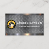 Dozer Arm | Gplaatst Stalen Metaal Trim Zakkaartj Visitekaartje (Voorkant)