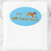 Dozer is blij om in de race te zijn! ovale sticker (Tas)